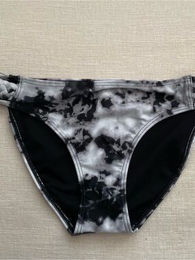 Hollister Black & Gray Tie-Dye Bikini Bottoms